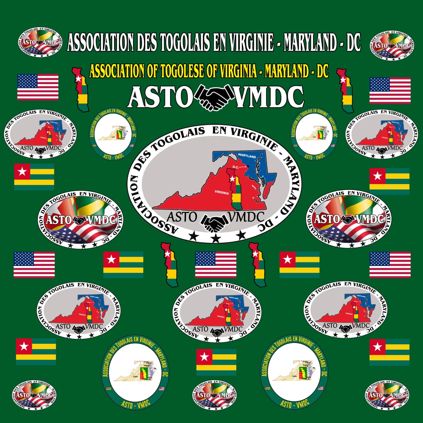 ASTO-VMDC community banner with Togo and U.S. flags