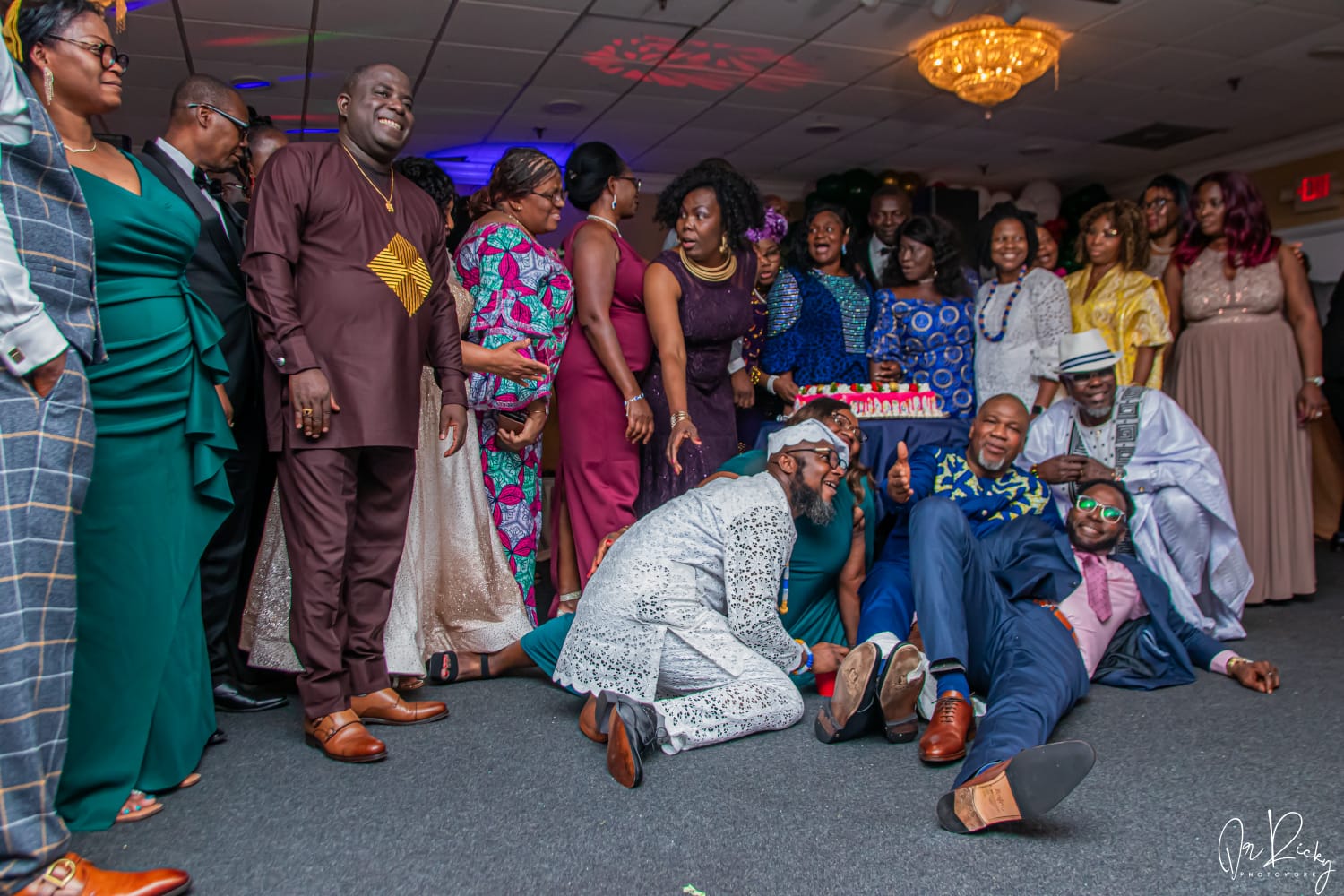 Members gathered for a joyful group moment